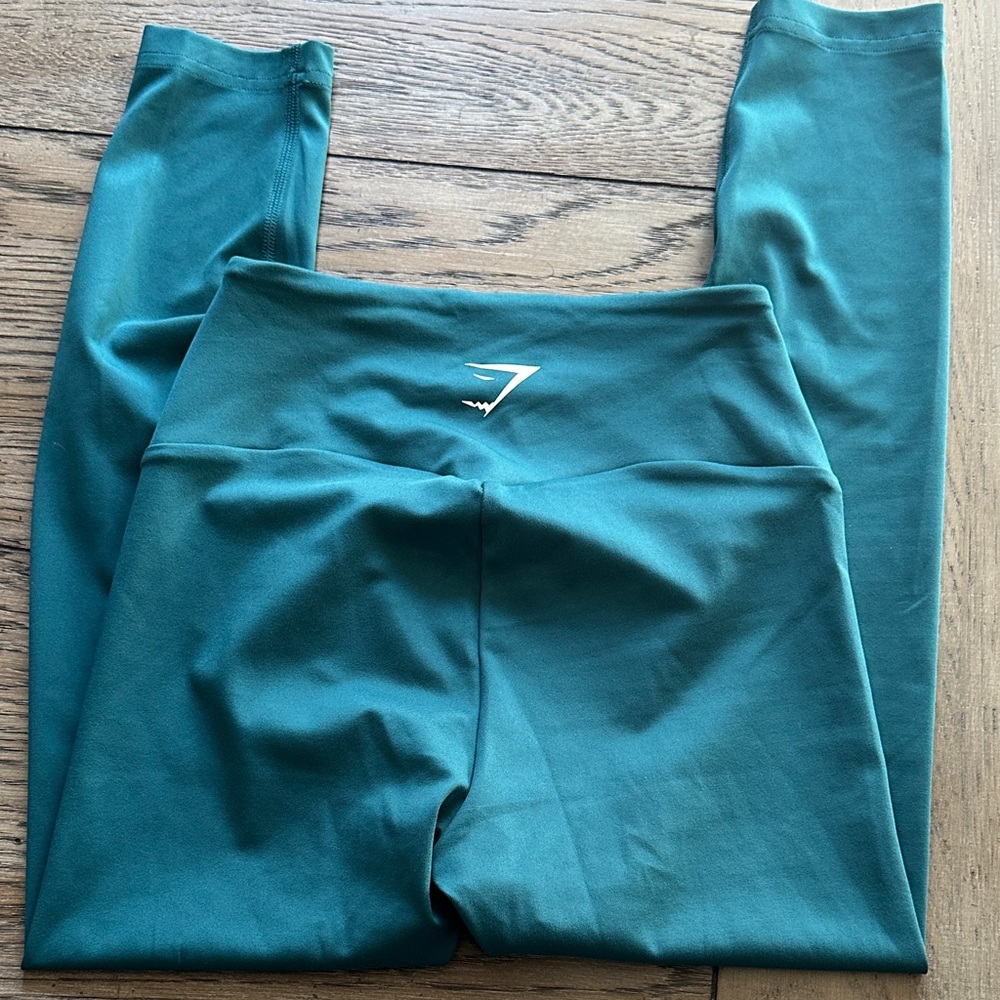 Gymshark B1A1V Training 7/8 Leggings Teal Turquoise Size Small - Picture 3 of 7